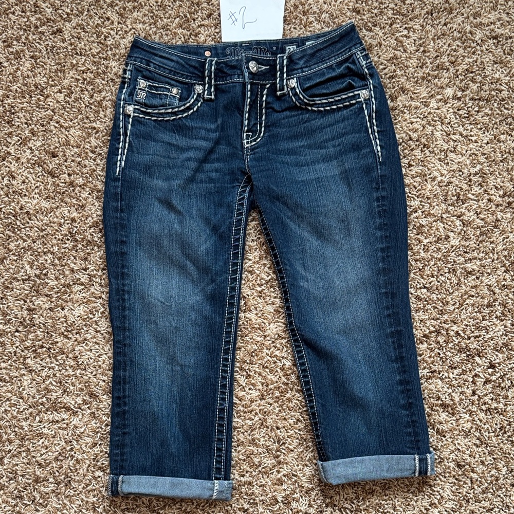 Miss Me Indigo Cropped Jeans